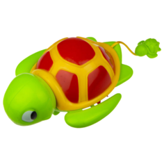 Игрушка для ванной 1 TOY Веселый заплыв. Черепашка (Т16830) зеленый/красный/желтый