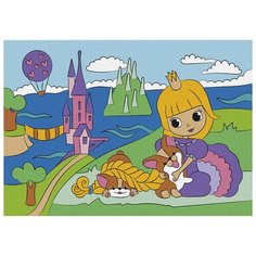 Школа талантов Картина по номерам "Принцесса у замка" 20х30 см (4583517)