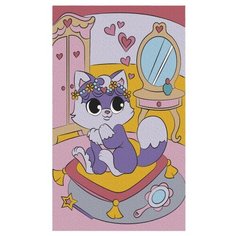 Школа талантов Картина по номерам "Котенок на пуфике" 20х30 см (4583521)