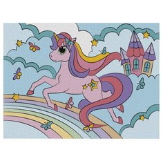 Школа талантов Картина по номерам "Единорог на радуге" 20х30 см (4583520)