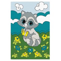 Школа талантов Картина по номерам "Енотик на полянке" 21х15 см (4798413)