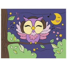 Школа талантов Картина по номерам "Сова в наушниках" 21х15 см (4583511)