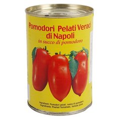 Томаты очищенные в собственном соку Sapori di Napoli жестяная банка 400 г