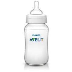 Philips AVENT Бутылочка полипропиленовая Classic+ SCF566/17, 330 мл с 3 мес., бесцветный