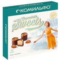 Набор конфет Комильфо Миндаль и крем карамель с двухслойной начинкой 232 г