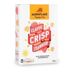 Готовый завтрак Mornflake хлопья запеченные овсяные с клубникой, коробка, 500 г