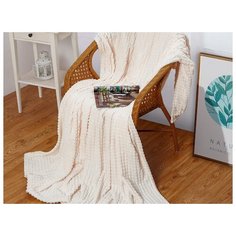 Плед Cleo Carre 180x200 см, слоновая кость