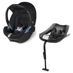 Автокресло-переноска группа 0+ (до 13 кг) CBX by Cybex Aton Basic + (база Isofix), Cozy Black