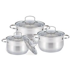 Набор кастрюль Maestro MR-3512-6M 6 пр. серебристый