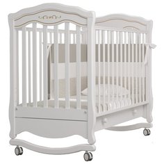 Кроватка Гандылян Шарлотта Люкс (качалка), на полозьях белый