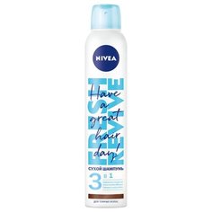 Nivea сухой шампунь Fresh Revive 3 в 1 для темных волос, 200 мл
