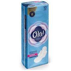 Ola! прокладки Classic Wings Super Поверхность сеточка 10 шт.