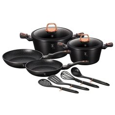 Набор посуды Berlinger Haus Black Rose BH-6149 10 пр. черный