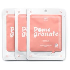MIJIN Cosmetics тканевая маска Mj Care on Pomegranate с экстрактом граната, 22 г, 3 шт.