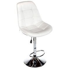 Стул Woodville Eames, металл/искусственная кожа, цвет: белый