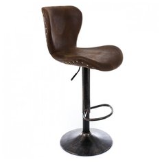 Стул Woodville Over, металл/искусственная кожа, цвет: коричневый