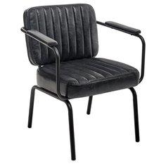 Стул Woodville Jack, металл/искусственная кожа, цвет: dark grey