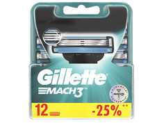 Сменные кассеты Gillette Mach3 12шт 3014260323240