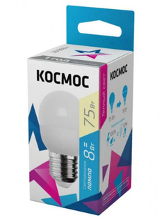 Лампочка Космос Е27 GL45 8W 230V 3000K Lksm_LED8wGL45E2730 Kosmos
