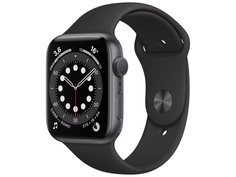 Умные часы APPLE Watch Series 6 44mm Space Grey Aluminium Case with Black Sport Band M00H3RU/A