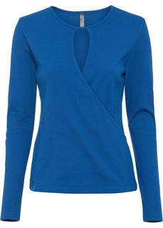 Футболка в рубчик с вырезом Bonprix