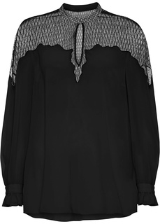 Блузка с кружевной вставкой Bonprix