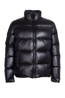 Черная куртка с высоким воротом Trussardi Jeans