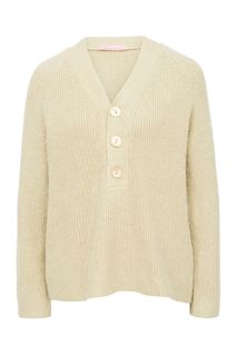 Шерстяной джемпер с вырезом на пуговицах Alisia HIT