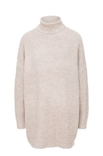 Бежевый шерстяной свитер свободного кроя Alisia HIT