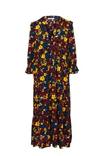 Разноцветное платье с цветочным принтом Only