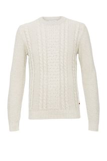 Джемпер серого цвета с косами Jack & Jones