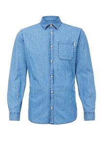 Рубашка из хлопка синего цвета Jack & Jones