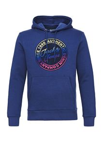Толстовка синего цвета с принтом Jack & Jones
