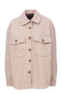 Бежевая куртка с накладными карманами Vero Moda