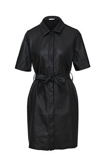 Черное платье-рубашка на кнопках Noisy May