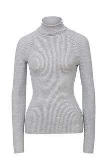 Серая водолазка из вискозы в рубчик Befree