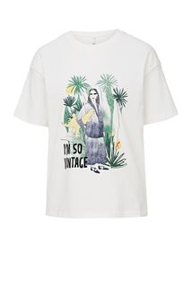 Хлопковая футболка с круглым вырезом Befree