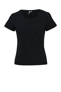 Однотонная футболка из хлопка с короткими рукавами Befree