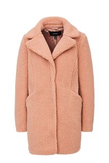 Розовая шуба на кнопках Vero Moda