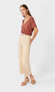Stradivarius Базовая Футболка С V-Образным Вырезом Женская Коллекция Multicolor S