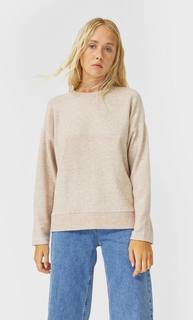 Stradivarius Футболка Из Мягкой Ткани Женская Коллекция Бежевый Xs
