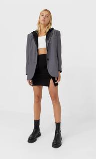 Stradivarius Трикотажная Мини-Юбка Женская Коллекция Черный Xl
