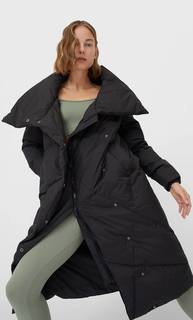 Stradivarius Базовый Пуховик Женская Коллекция Черный S