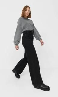 Stradivarius Укороченная Худи Женская Коллекция Пестро-Серый L