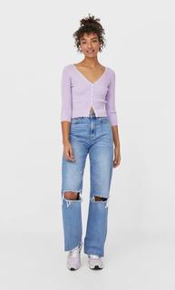 Stradivarius Кардиган С Рукавами 3/4 Женская Коллекция Multicolor L