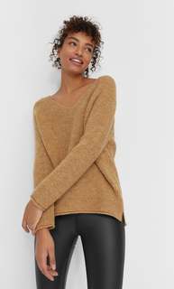 Stradivarius Свитер С V-Образным Вырезом Женская Коллекция Бежевый Xs