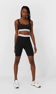 Stradivarius Топ-Бралет Comfy Женская Коллекция Черный S