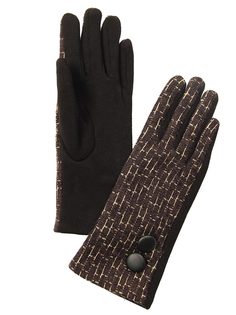 Перчатки женские Venera 9503011 черные/коричневые