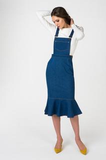 Повседневное платье женское T-Skirt SS18-35-0682-FS синее M