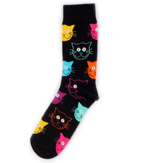 Носки унисекс Happy Socks Cat разноцветные 41-46